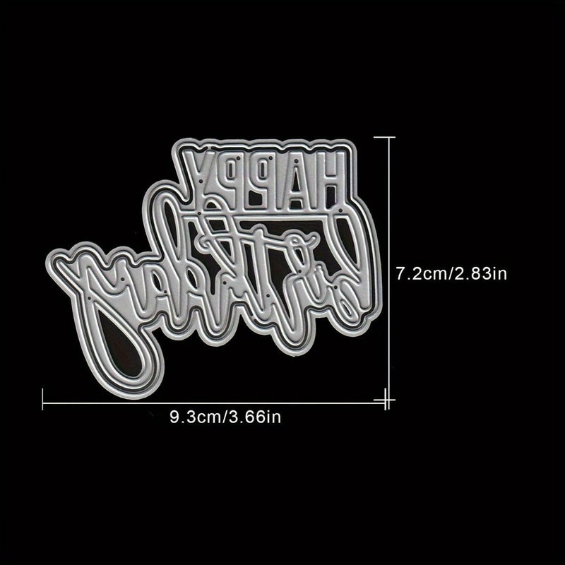 LZBRDY Happy Birthday Wishes Words Embossing Metal Cutting Dies for Card Making and Scrapbooking, Arts Crafts Birthday Craft Die Cuts Stencil - Image 2